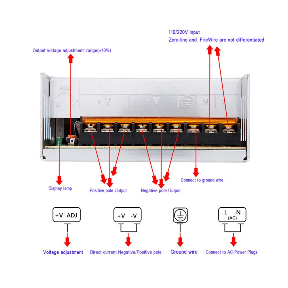 AC to DC 24V 20.8A 500W Single Output Switching Power Supply for TV LED 3D Printer